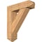 Ekena Millwork Traditional Arts and Crafts Smooth Bracket w/ Offset Brace, Western Red Cedar, 7 1/2"W x 28"D x 32"H BKT0806X28X32TRA03SWR - alternate 1